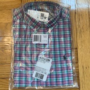 Ralph Lauren button down shirt L 14-16 pink
